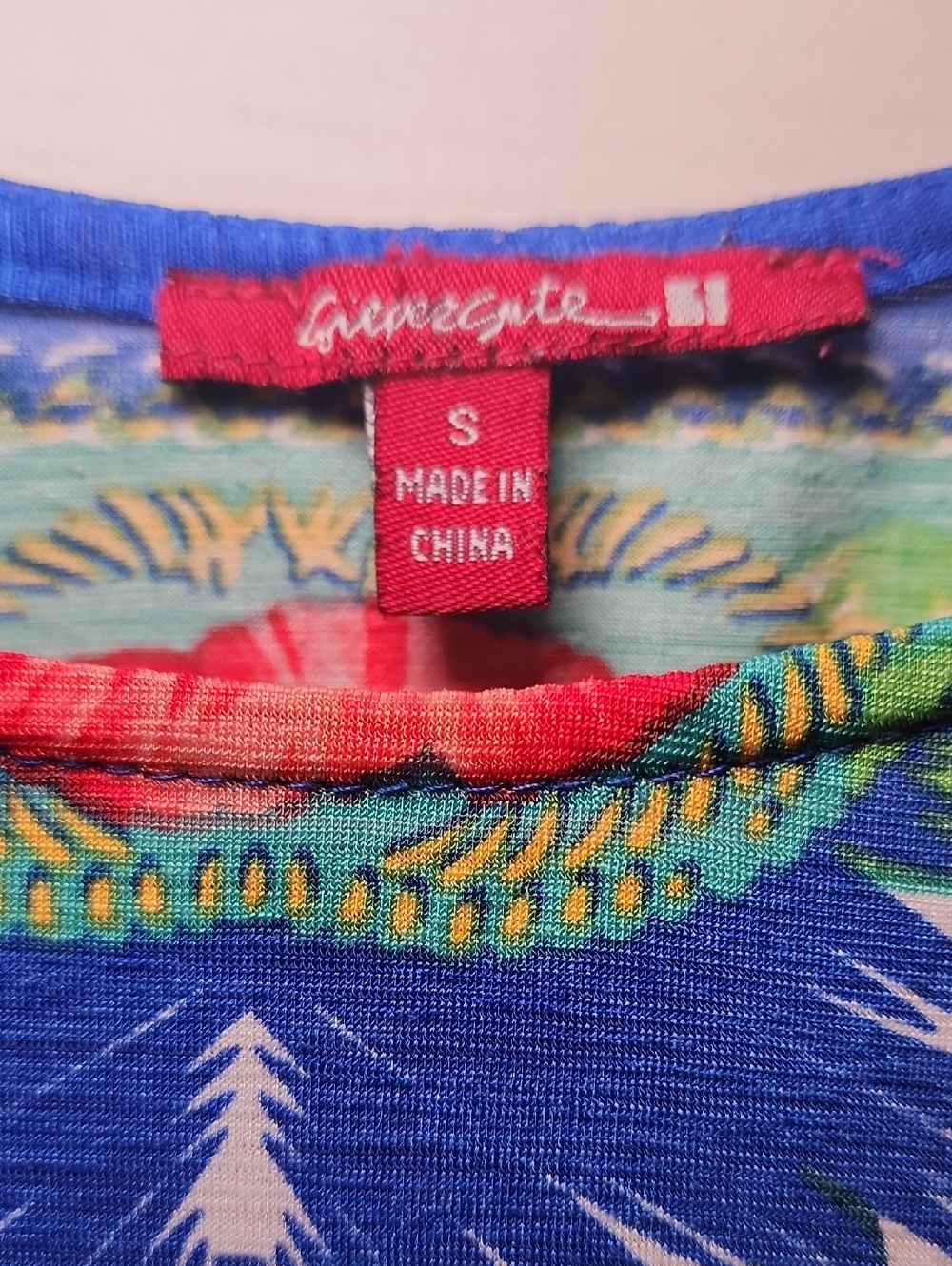 Vintage Silvergate Multicolor Tropical Floral Dolman Top, Sz. Small - Picture 5 of 12
